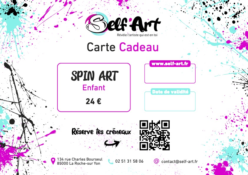 Carte Cadeau SPIN ART ENFANT