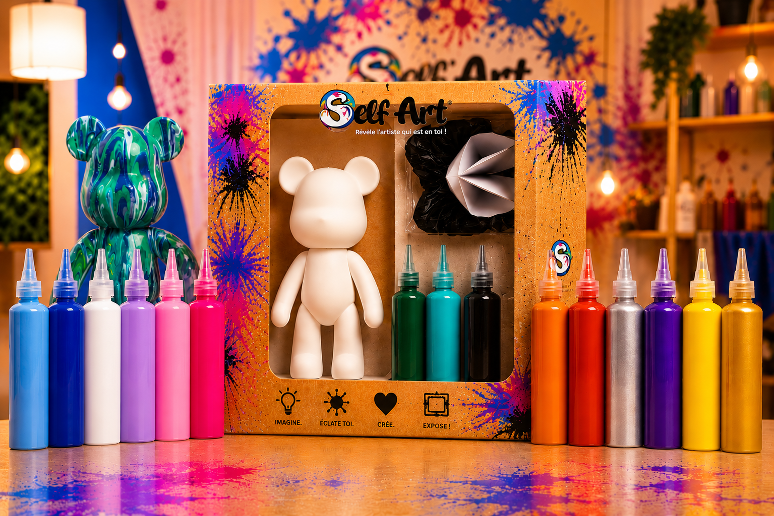 1 KIT CREATIF OURS avec 3 couleurs au choix